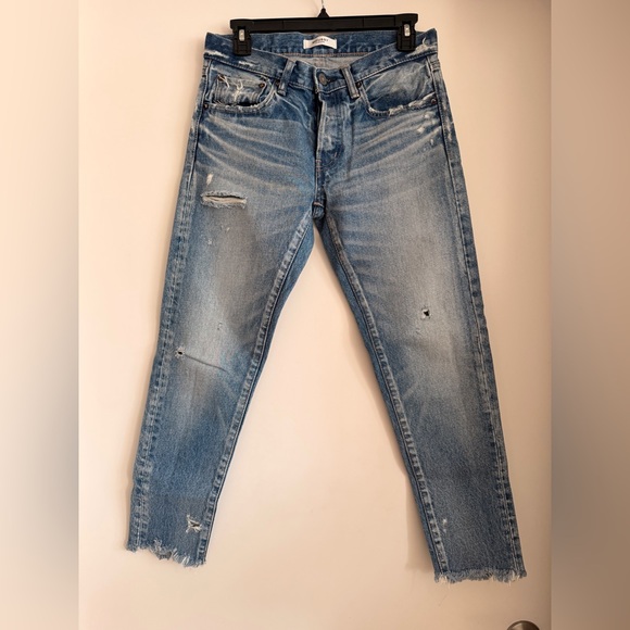 Moussy Men's Light Blue Distressed Skinny Jeans